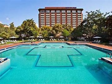hilton addis abeba from the swiming pool view