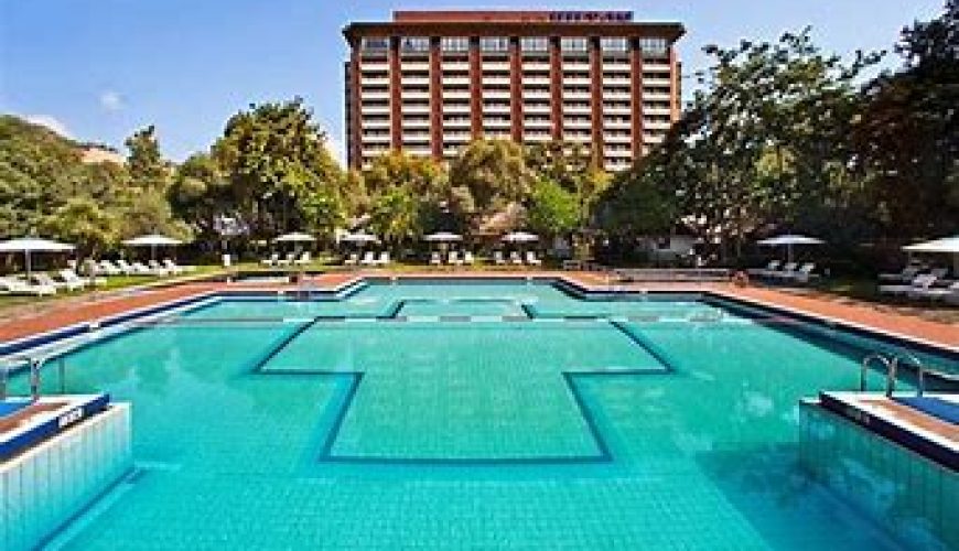 hilton addis abeba from the swiming pool view